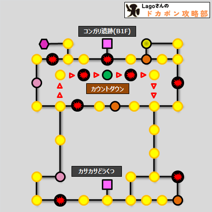 ドカポンDXコンガリ遺跡1マップ